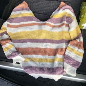 Fashion nova sweater, stripes
